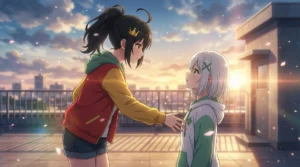 ete muhai & komeno ran: A Heartfelt Rooftop Sunset Encounter