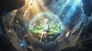 【米之ラン】幻想世界に佇む少女と光のクローバー