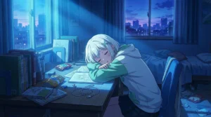 【米之ラン】夜更かし？机でうたた寝