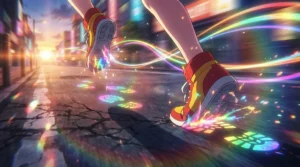 【無敗詠天】夕焼け街を彩る虹色の足跡